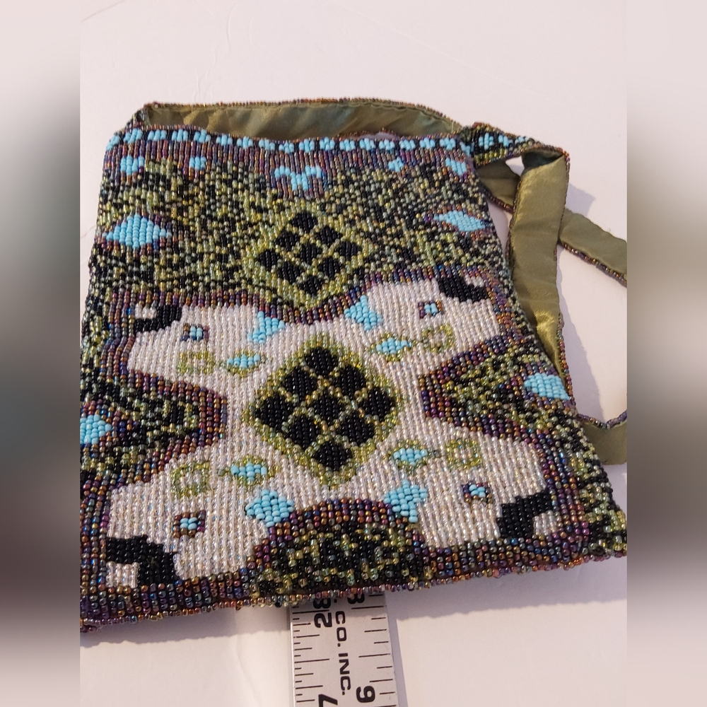 Y&S Original Beaded Zip Top Crossbody Shoulder Bag - Picture 8 of 11